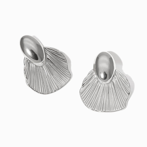 Brincos Fashion 38x30mm BR1163 - Aço Inox Prateado