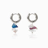 Brincos Fluorita BR1209 - Aço Inox Prateado