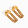 Brincos Franja em Aço Inoxidável 45x18mm