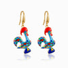 Brincos Galo de Barcelos em Aço Inoxidável 40x17mm