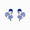 Brincos Galo de Barcelos em Aço Inoxidável 25x17mm