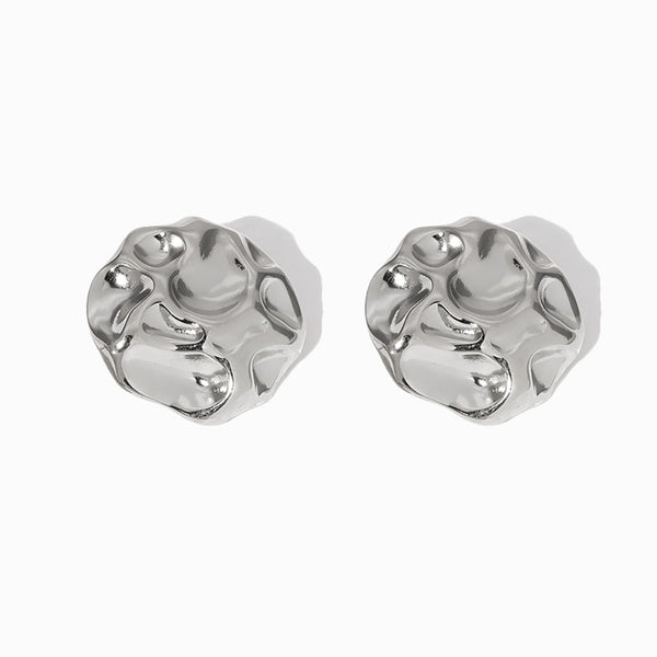 Brincos Geométricos 23mm BR1244 - Aço Inox Prateado