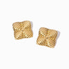 Brincos Geométricos 37x37mm BR1630 - Aço Inox