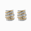 Brincos Geométricos Bicolor 28x27mm BR1688 - Aço Inox