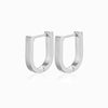 Brincos U 14x13mm BR1078 - Aço Inox Prateado