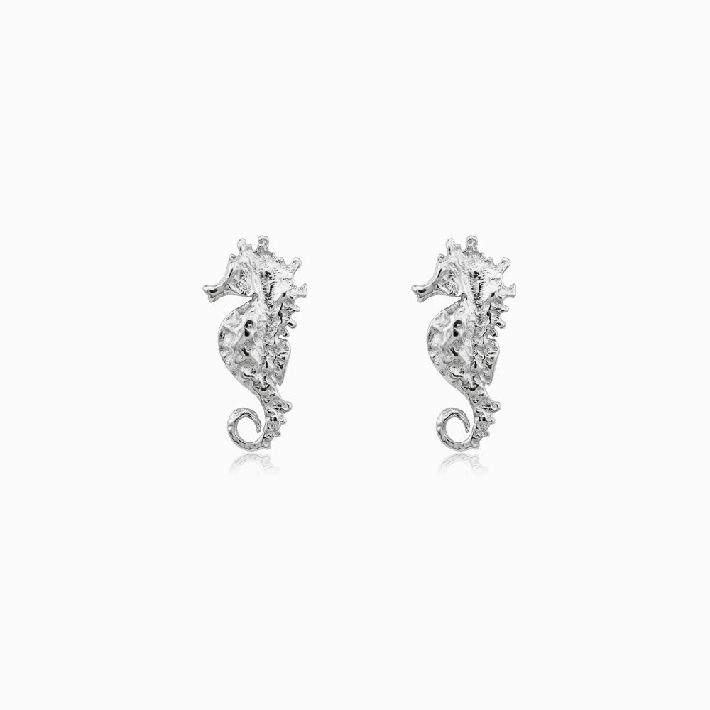 Brincos Verão Cavalo Marinho BR1776P-MBE013 - Aço Inox