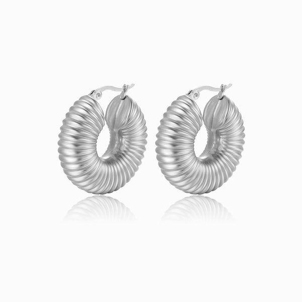 Brincos 30x30mm BR1015 Aço Inox  Prateado