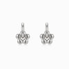 Brincos de Argola com Flor BR1754P-MBE015 - Aço Inox