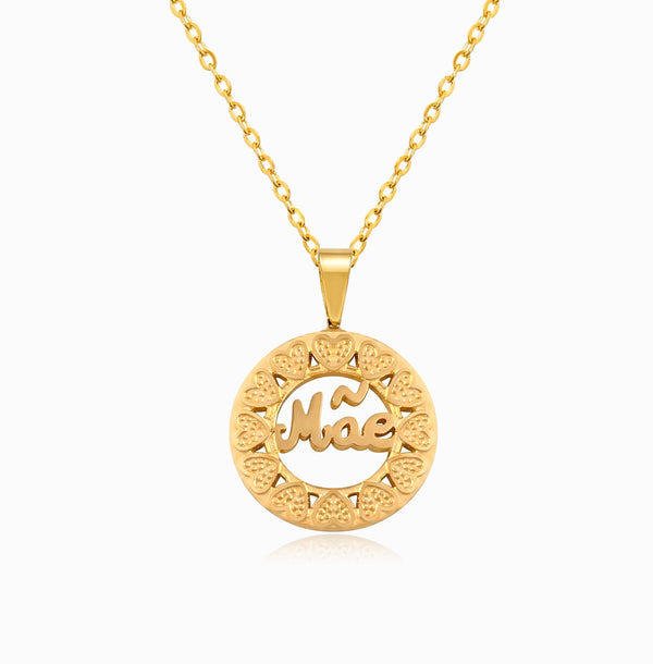 Colar Adoro-te Mãe CL0162 - Aço Inox Dourado