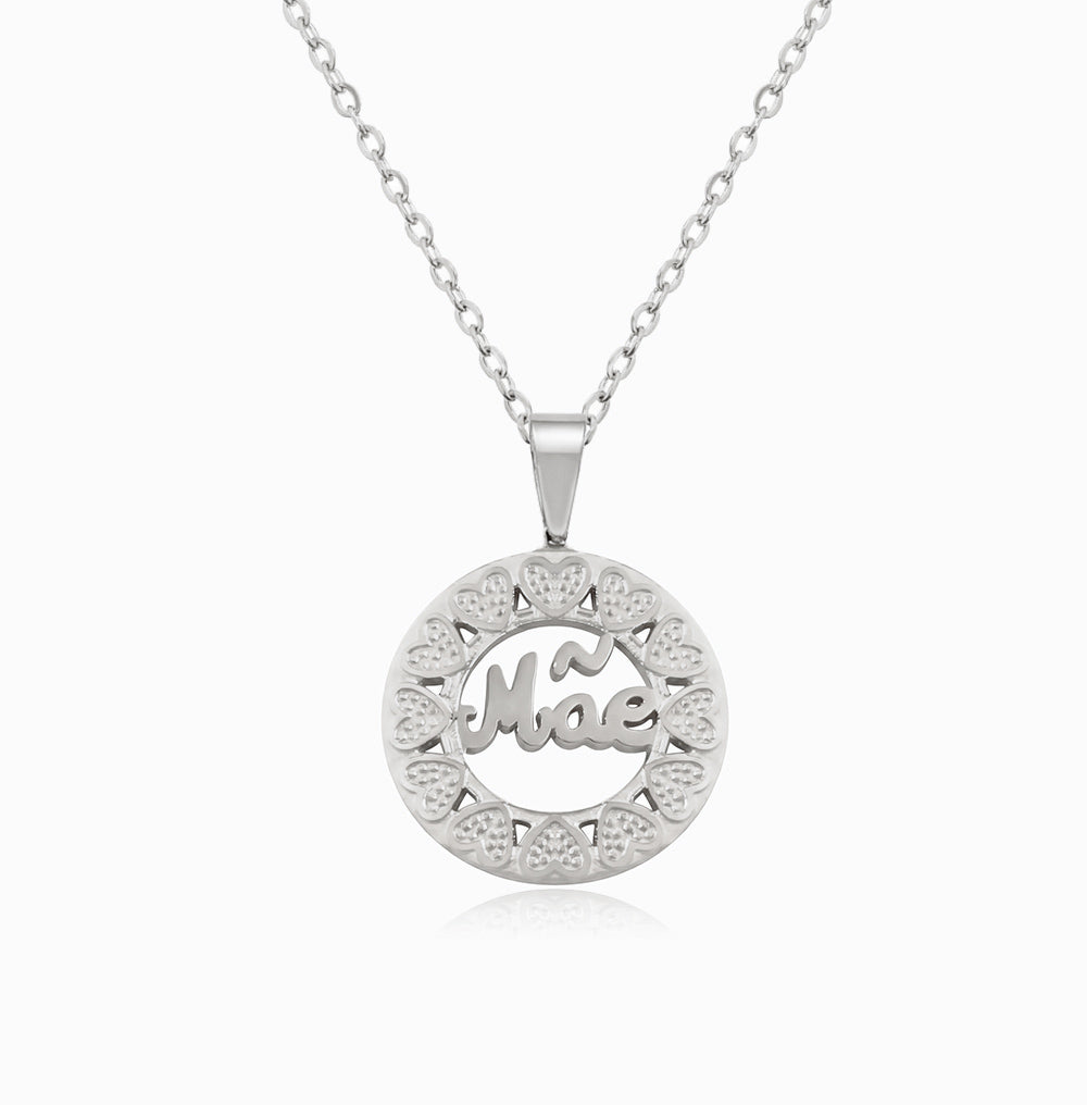 Colar Adoro-te Mãe CL0162 - Aço Inox Prateado