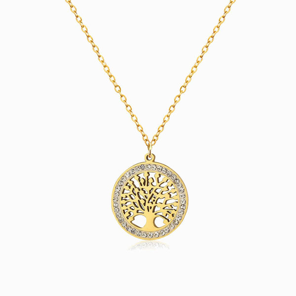 Colar Árvore da Vida CL0045 - Aço Inox Dourado
