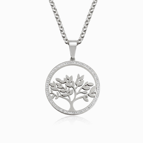 Colar Árvore da Vida CL0150 - Aço Inox Prateado