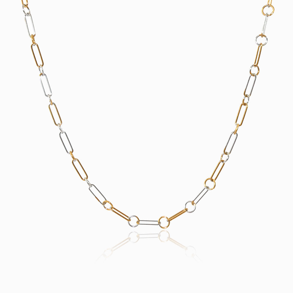 Colar Bicolor 5mm CL1892 - Aço Inox