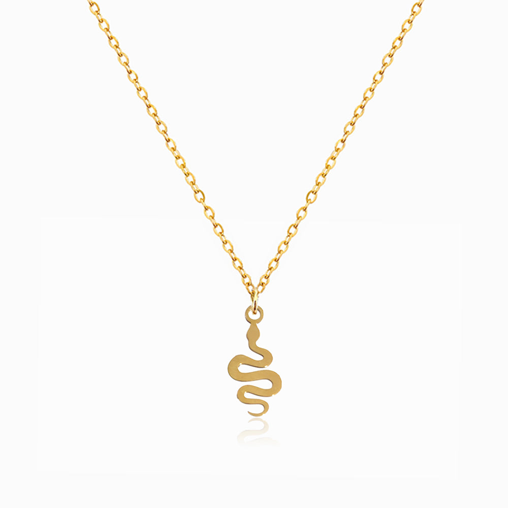 Colar Cobra CL0052 - Aço Inox Dourado
