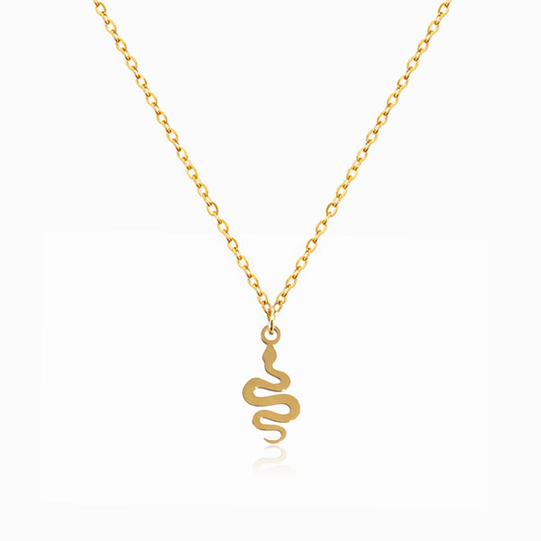 Colar Cobra CL0052 - Aço Inox Dourado