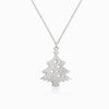 Colar com Árvore de Natal CL1616 - Aço Inox Prateado