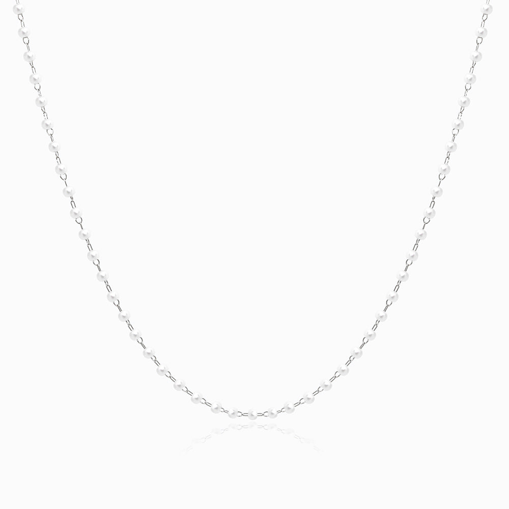 Colar com Pérolas CL1902 - Aço Inox Prateado