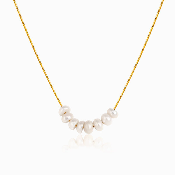 Colar com Pérolas de Água Doce CL2069 - Aço Inox