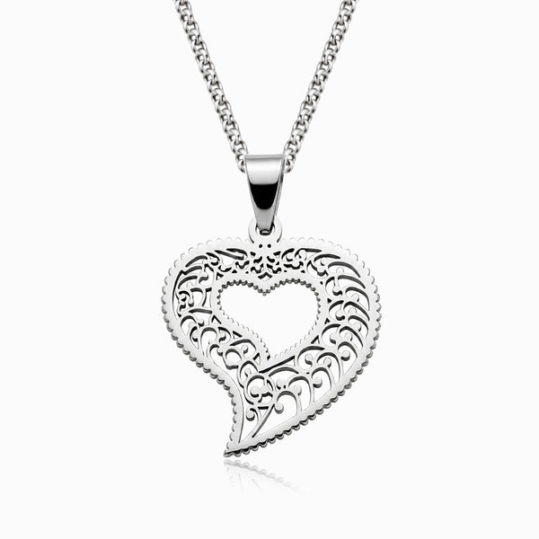 Colar Coração de Viana CL0121 - Aço Inox Prateado