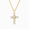 Colar com Cruz CL1718 - Latão Banhado a Ouro