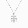 Colar Cruz de Caravaca CL0100 - Aço Inox Prateado