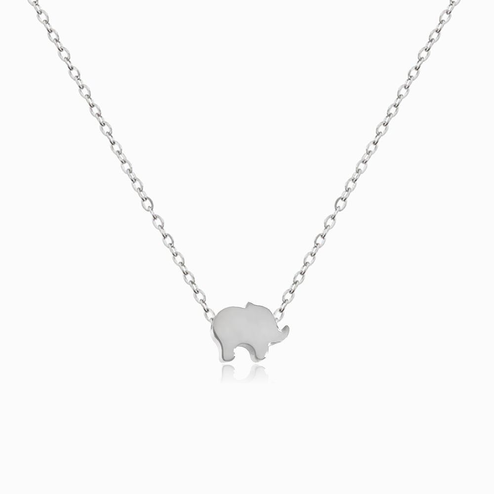 Colar Minimalista Elefante CL1837 - Aço Inox Prateado