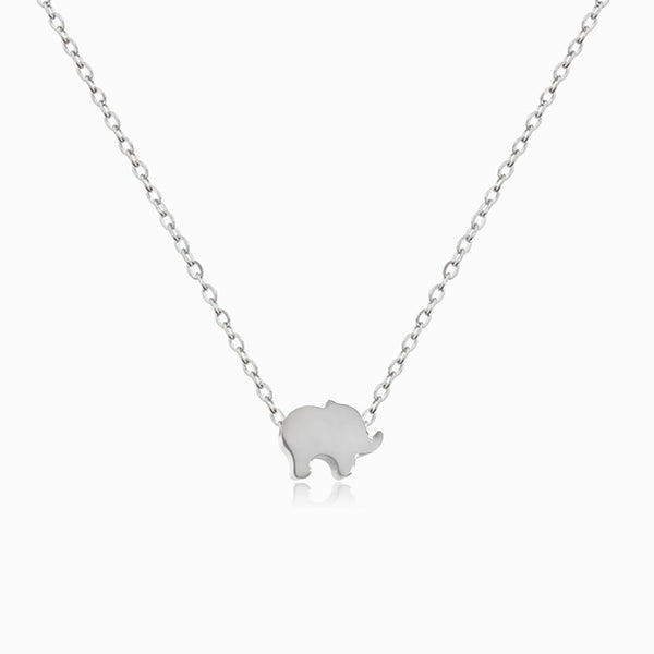 Colar Minimalista Elefante CL1837 - Aço Inox Prateado