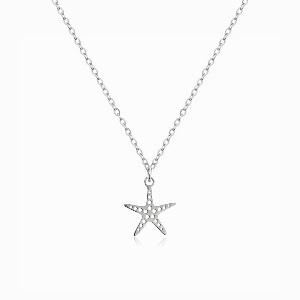 Colar Estrela do Mar CL0053 - Aço Inox Prateado