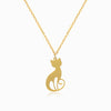 Colar Gato CL1943 - Aço Inox Dourado