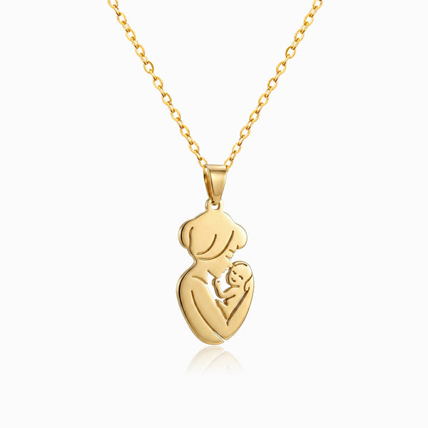 Colar Mãe e Filho Amor Eterno CL0072 - Aço Inox Dourado