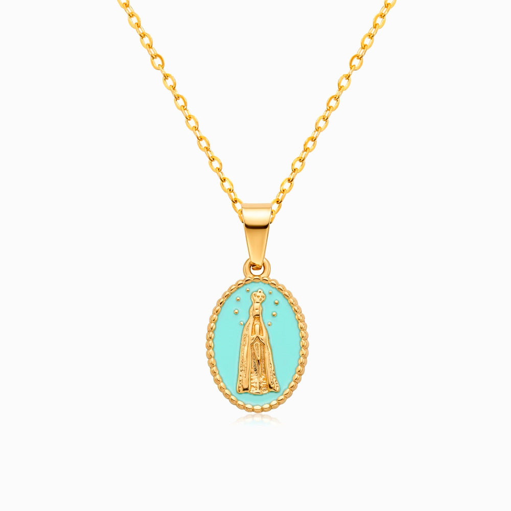 Colar Nossa Senhora em Aço Inoxidável
