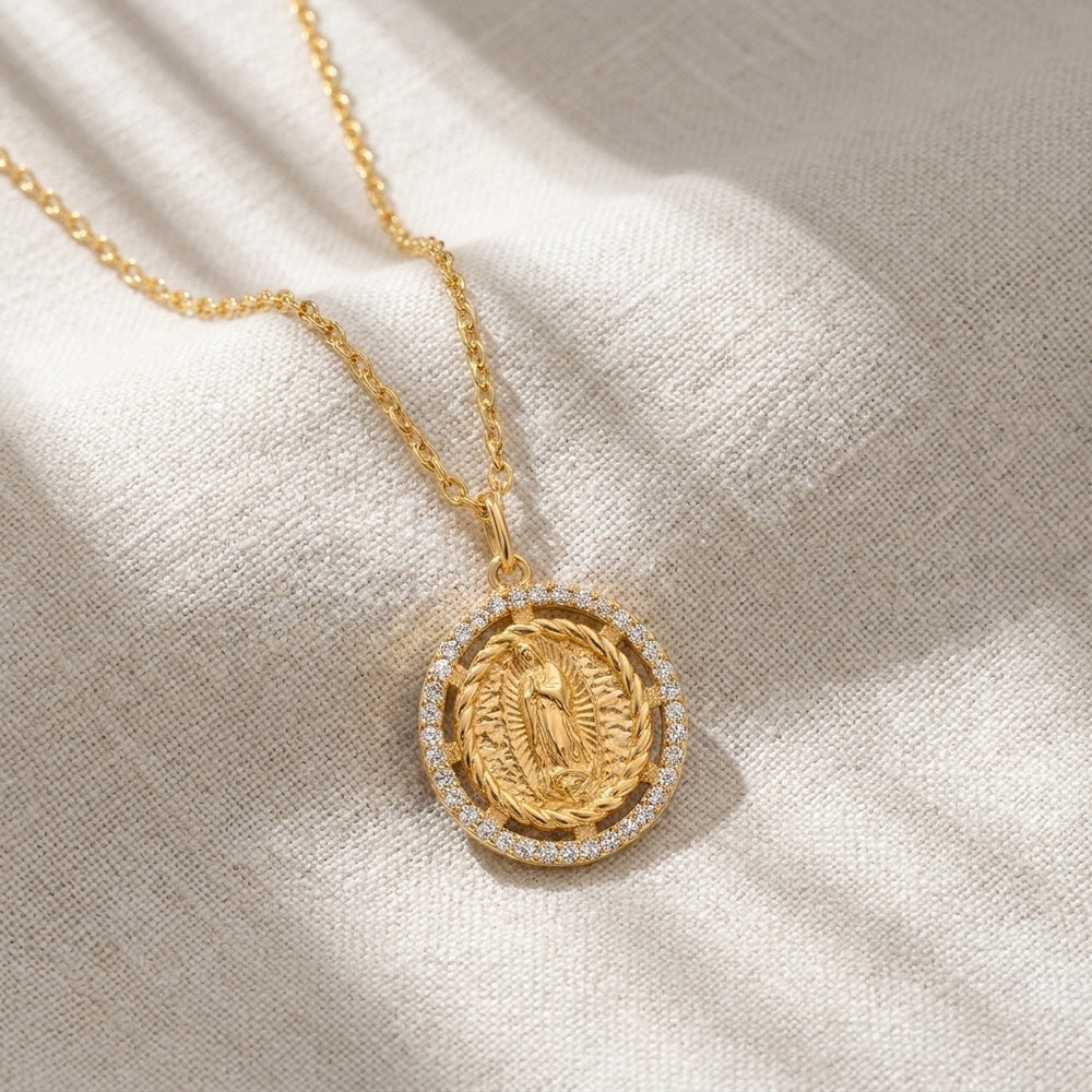 Colar Nossa Senhora em Aço Inoxidável