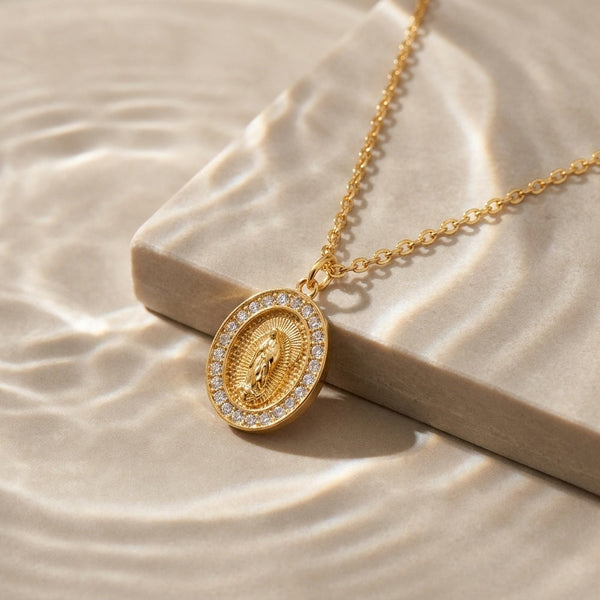 Colar Nossa Senhora em Aço Inoxidável