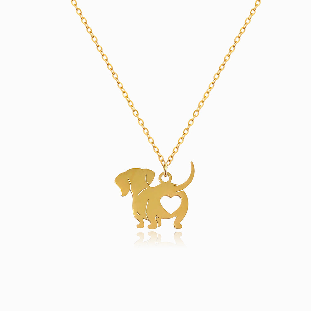 Colar para Criança Cão CL1688 - Aço Inox Dourado