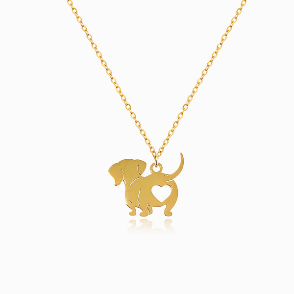 Colar para Criança Cão CL1688 - Aço Inox Dourado