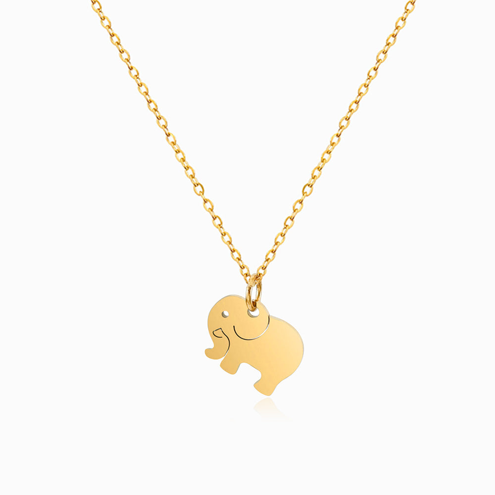 Colar para Criança Elefante CL1873 - Aço Inox Dourado