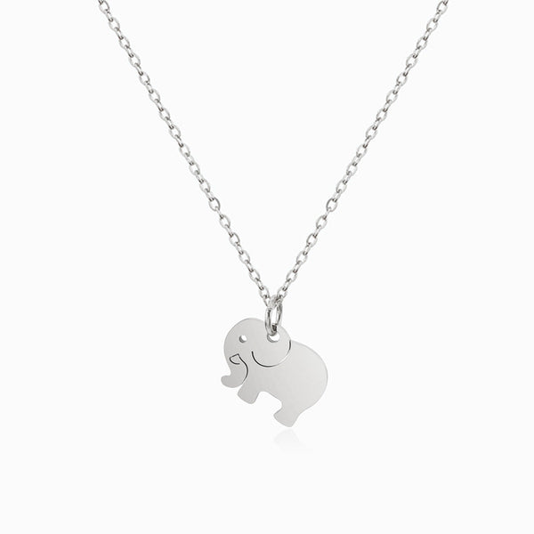 Colar para Criança Elefante CL1873 - Aço Inox Prateado