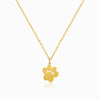 Colar com Pata do Gato CL1626 - Aço Inox Dourado