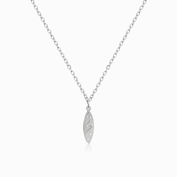 Colar Prancha de Surf CL0049 - Aço Inox Prateado