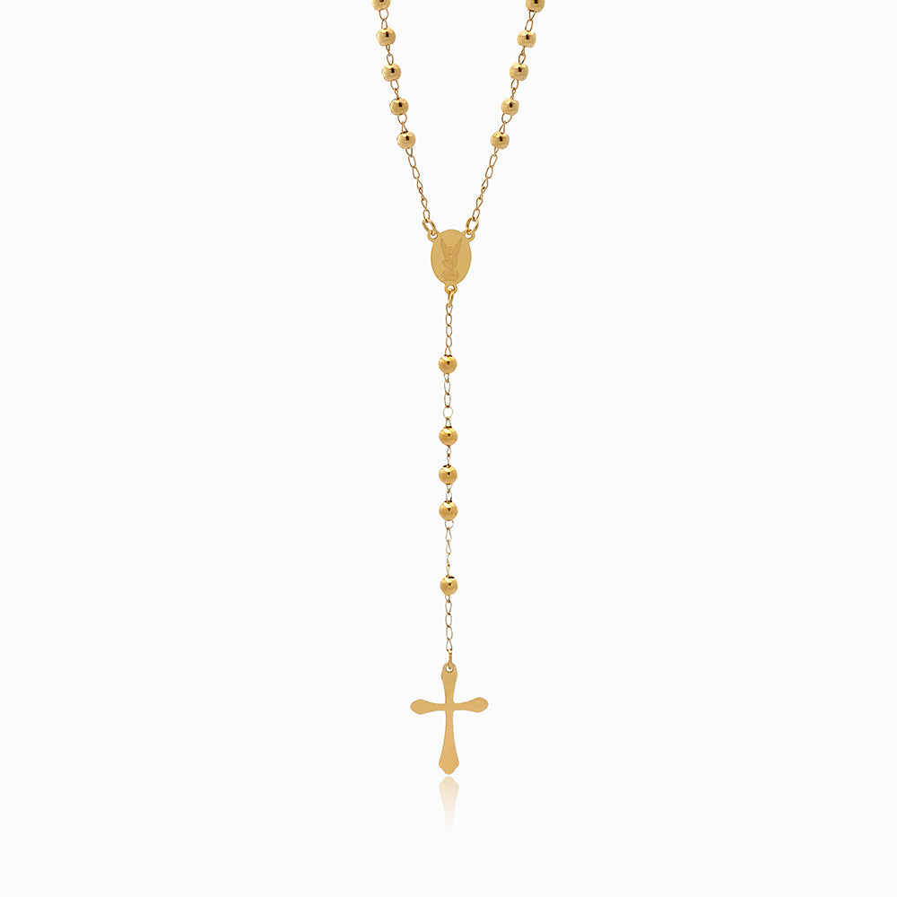 Colar Rosário CL2050 - Aço Inox Dourado