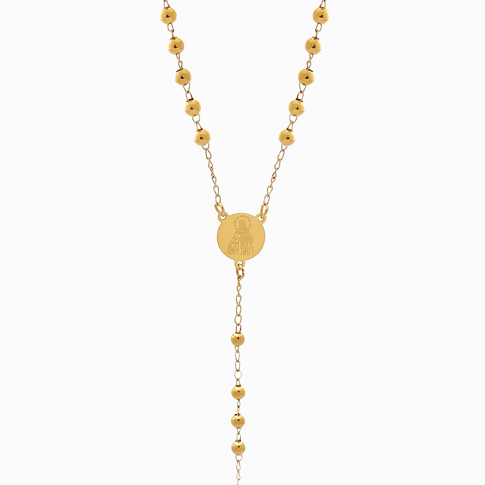 Colar Rosário CL2055 - Aço Inox Dourado