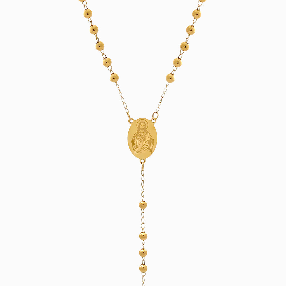 Colar Rosário CL2058- Aço Inox Dourado