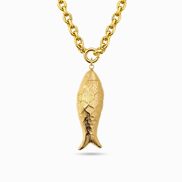 Colar com Sardinha CL0208 - Aço Inox