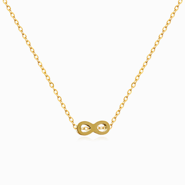 Colar Símbolo Infinito CL1862 - Aço Inox Dourado