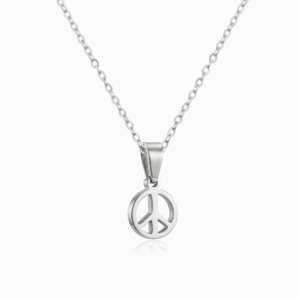Colar Símbolo da Paz CL0123 - Aço Inox Prateado