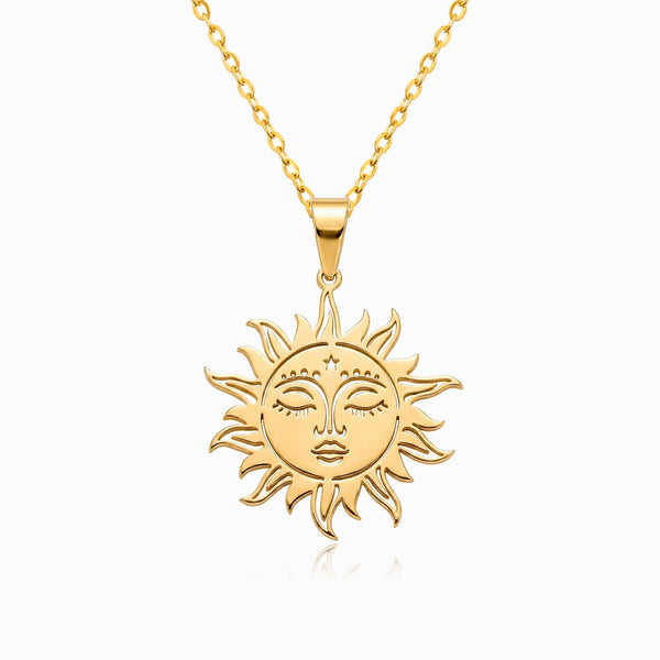 Colar Sol CL0126 - Aço Inox Dourado