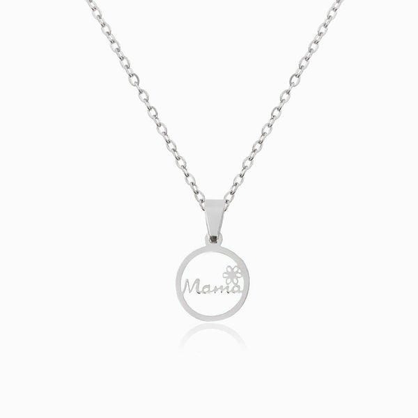 Colar Adoro-te Mama CL1507 - Aço Inox Prateado