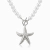 Colar Estrela do Mar em Pérola Sintética e Aço Inoxidável