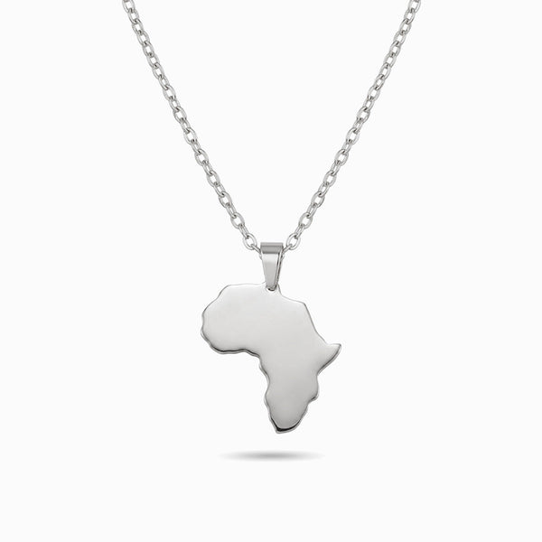 Colar Continente África CL0698P-SFE004 - Aço Inox