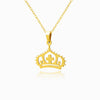 Colar Coroa CL1056 - Aço Inox Dourado
